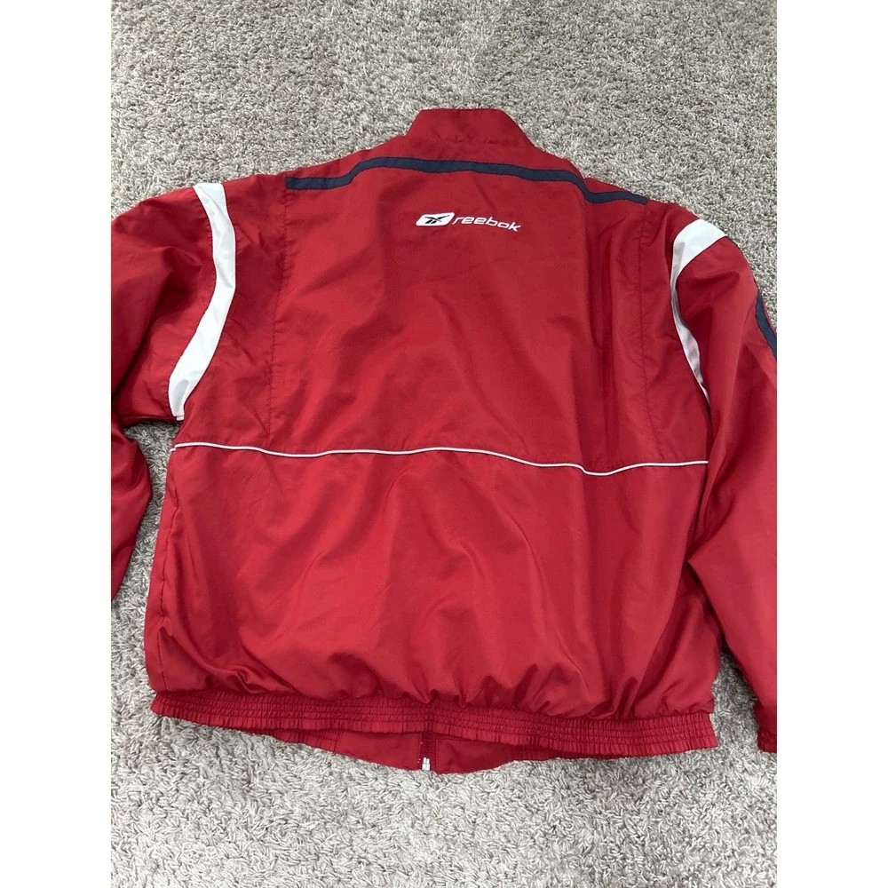 Vintage y2k Reebok Track Jacket Full Zip Windbreaker‎ Lightweight Red Mens L